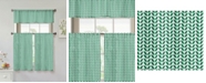 Duck River Textile Filip Leaf Print 3-Piece Kitchen Curtain Set